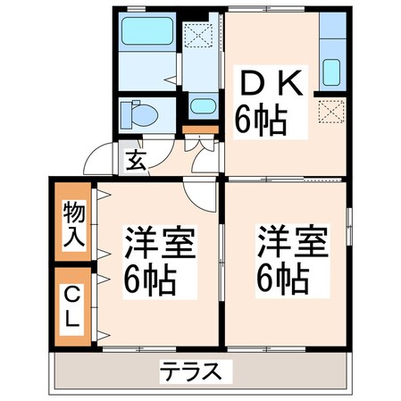 西小峯 徒歩6分 1階の物件間取画像